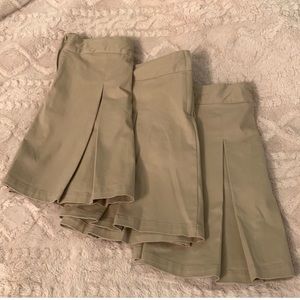 Cat & Jack school uniform Skorts, size 8, beige, lot of 3